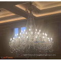Luxo moderno Grande Grande Lobby Do Hotel Vela de Cristal Lustres LED de Vidro Pingente de Luz para o Interior
